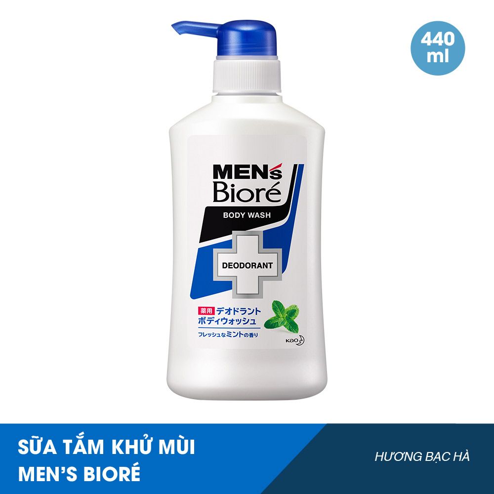  SỮA TẮM KHỬ MÙI MEN'S BIORE - BAC HA MAT LANH 440ML 