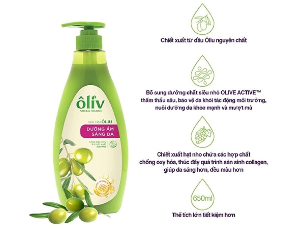  SỮA TẮM OLIV DƯỠNG ẨM SÁNG DA 650ML 