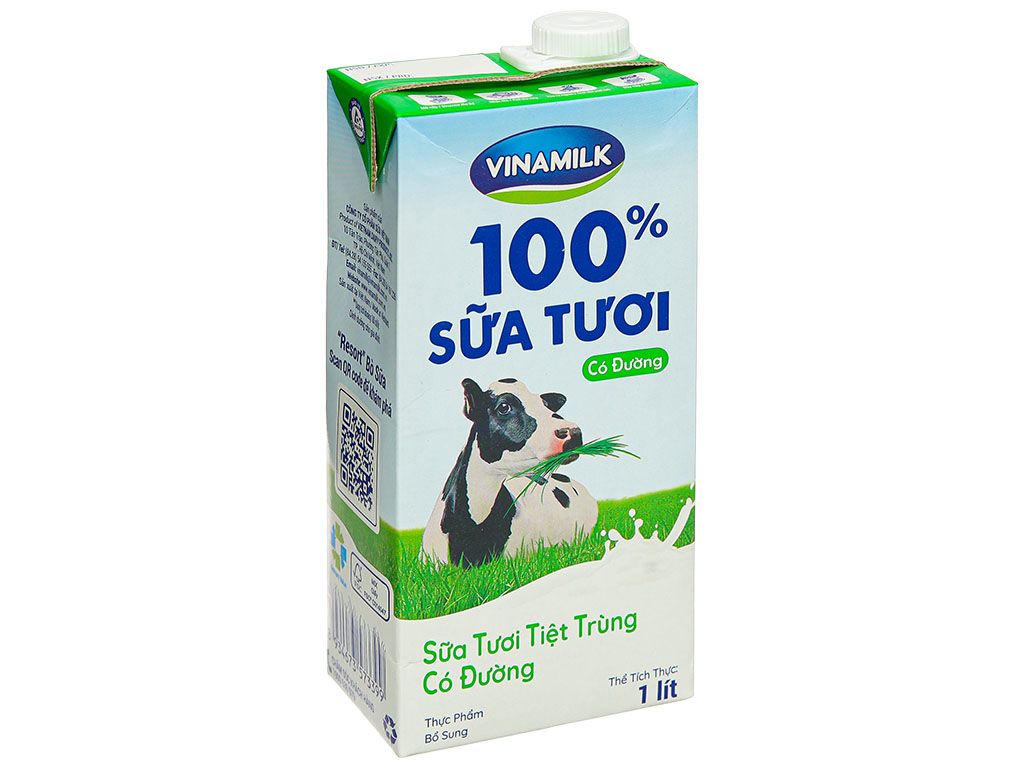  SỮA TƯƠI TIỆT TRÙNG CÓ ĐƯỜNG VINAMILK 1L 