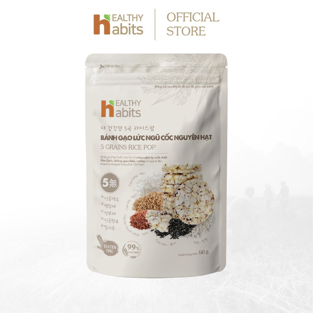  BANH GAO LUT TRANG HEALTHY HABITS 60G 