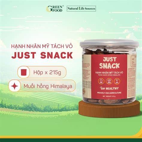  HANH NHAN  RANG MUOI HONG HIMALAYA JUST SNACK 215G 