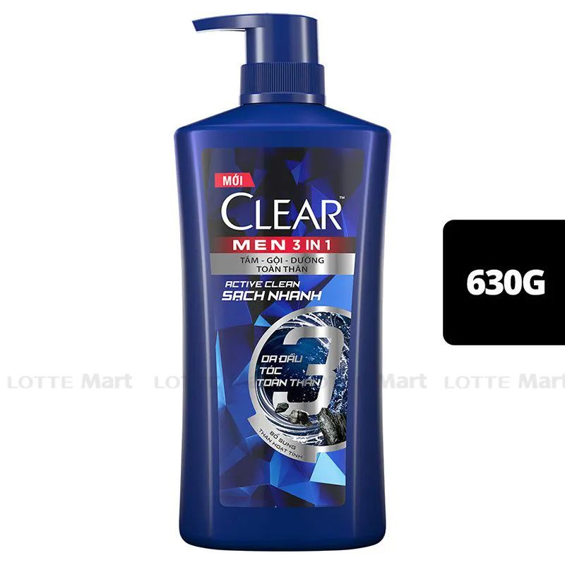  CLEAR DAU GOI NAM 3IN1 SACH NHANH 630G 