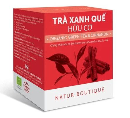  TRÀ XANH QUẾ HỮU CƠ ORGANIC TÚI LỌC 20 GÓI/HỘP 