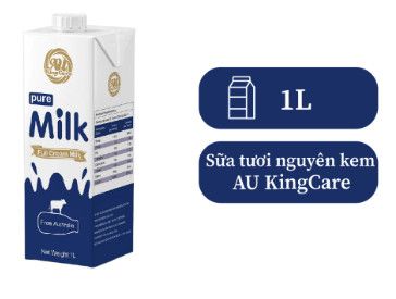  SỮA AU KING CARE FULL CREAM 3.5% 1L 