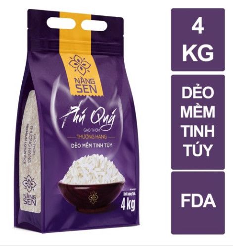  GẠO NÀNG SEN PHÚ QUÝ 4KG 