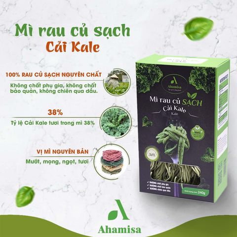  Mì Rau Củ Sạch Cải Kale Ahamisa 240gr 