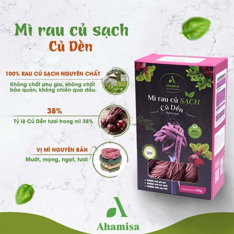  Mì Rau Củ Sạch Củ Dền Ahamisa 240gr 