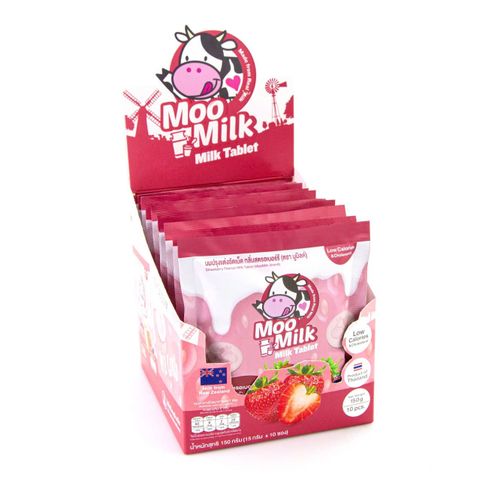  Kẹo Sữa Vị Dâu Moo Milk 
