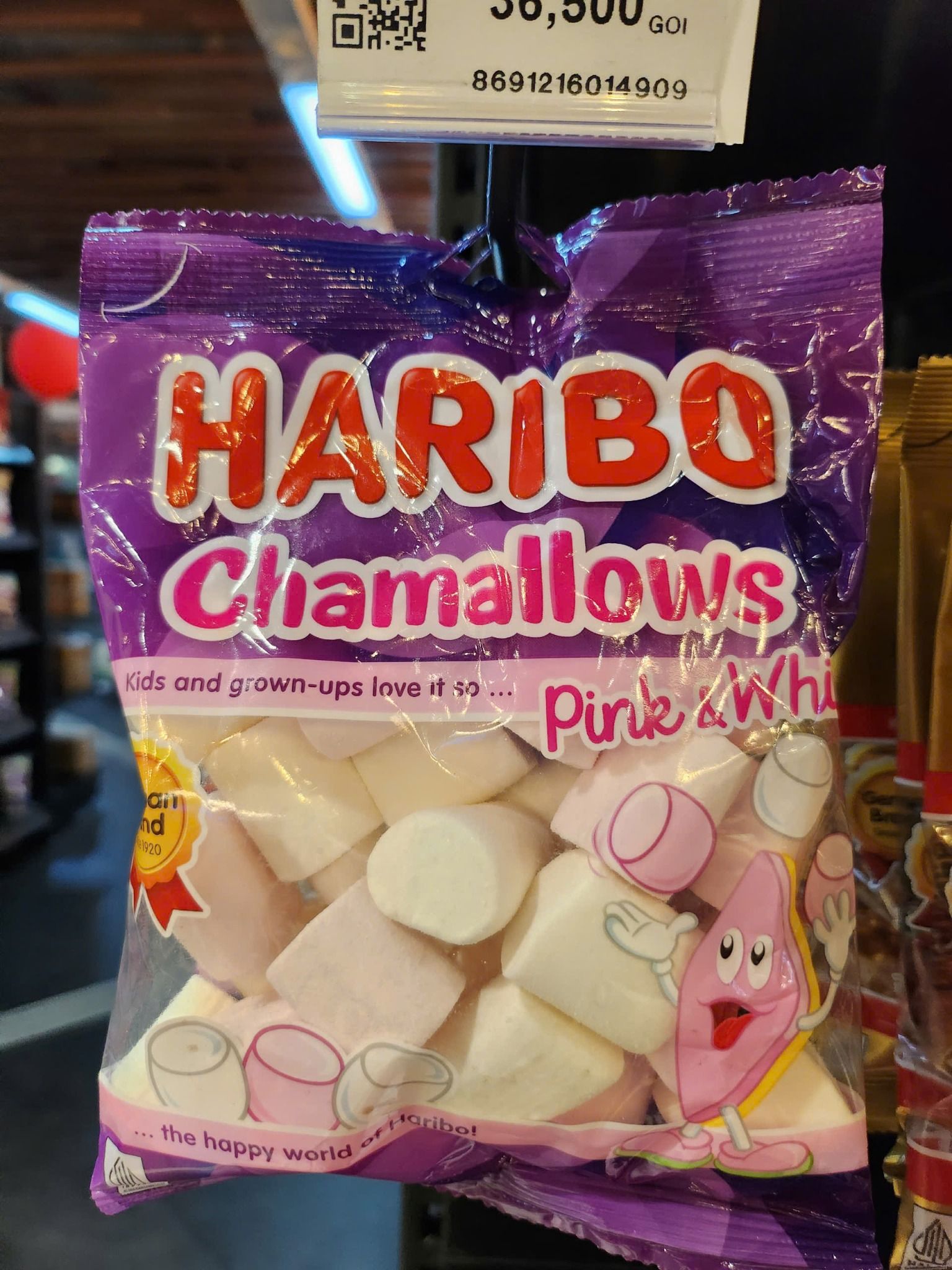  KẸO XỐP HARIBO CHAMALLOWS PK&WH 70G 