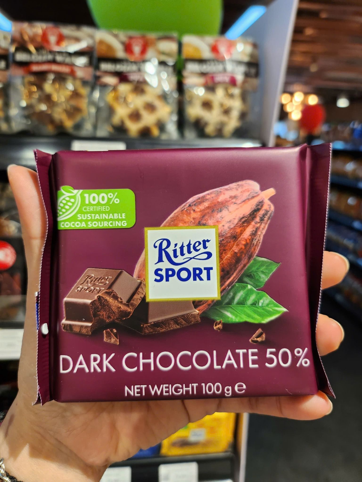  CHOCO DEN 50% CACAO RT.SPORT 100G 