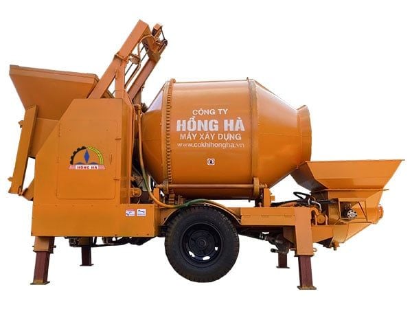 Máy bơm trộn bê tông 2 chức năng diesel Hồng Hà HBT20-350-65D