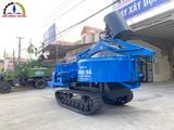 Máy trộn bê tông tự cấp liệu bánh xích Hồng Hà 12 bao