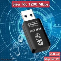 [BẢO HÀNH 6 TH] USB THU WIFI AC  1200Mbps, giúp thu sóng WIFI 5GHz giúp nâng cấp wifi cho máy tính laptop