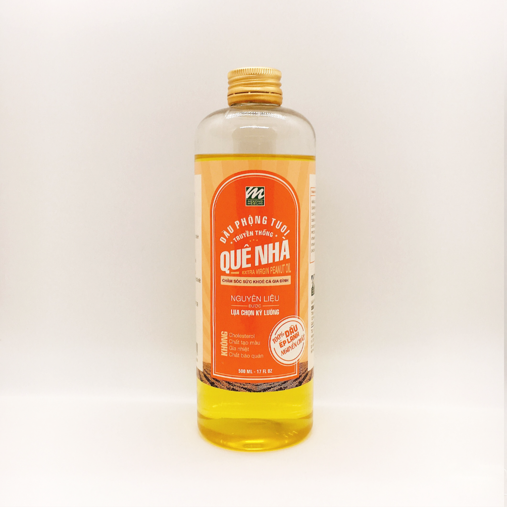 Dầu phộng tươi nguyên chất ép lạnh _ 500ml ( Extra Virgin Peanut Oil)