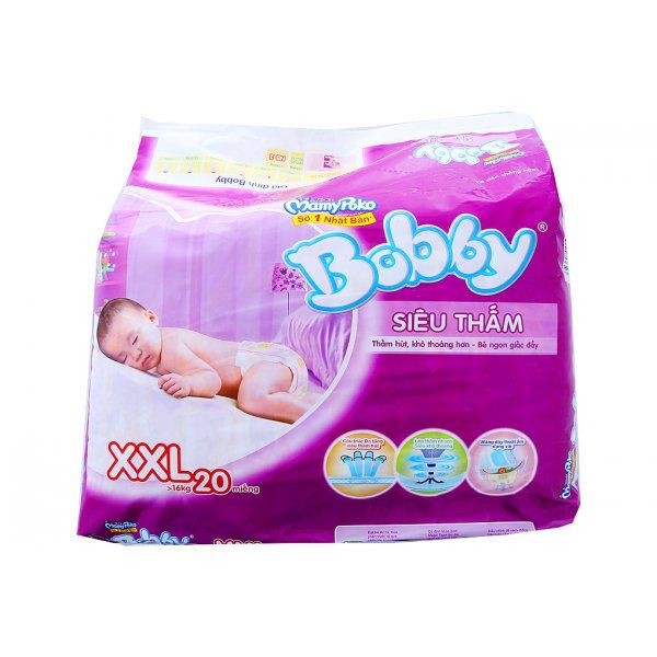 Tã dán Bobby size XL 22 miếng (bé 12-17kg)