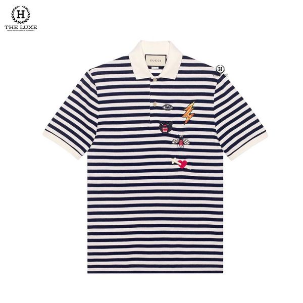 Polo Gucci Kẻ Nhiều Họa Tiết