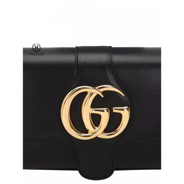 Túi Nữ Gucci Đen Trơn Logo GG