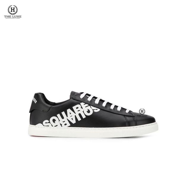 Sneaker Dsquared2 Đen Chữ Trắng