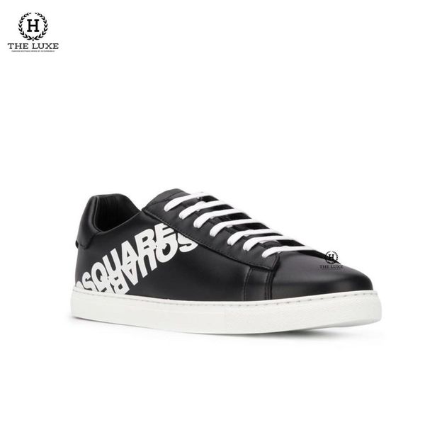 Sneaker Dsquared2 Đen Chữ Trắng