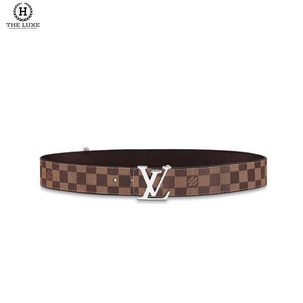 Belt LV Damier Nâu Vàng Khóa Lồng Bạc