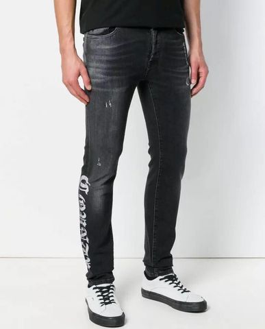  Jeans Marcelo Burlon lông chuột chữ trắng 