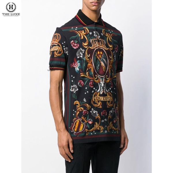 Polo Dolce & Gabbana Nhiều Họa Tiết Hai Khóa