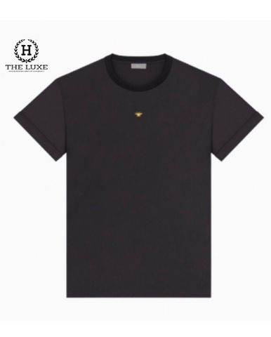  T-shirt Dior cộc tay đen ong vàng 