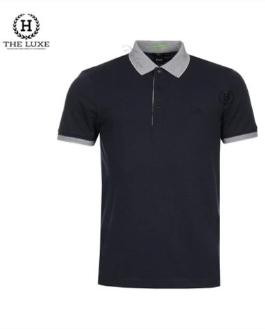  Polo Hugo Boss Navy Cổ Viền 