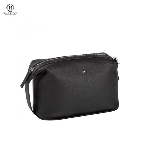  Wash Bag Montblanc Đen Sần 