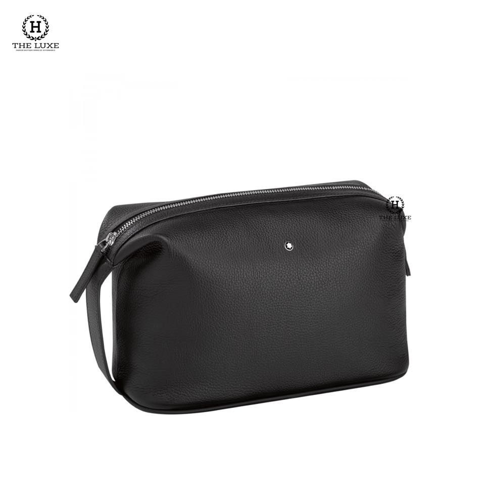 Wash Bag Montblanc Đen Sần