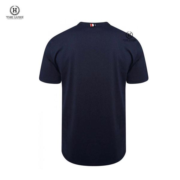 T-shirt Thom Browne Navy Xẻ Tà