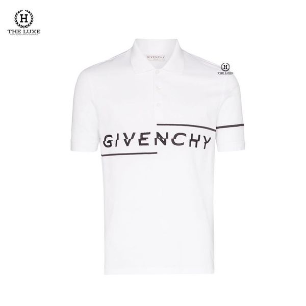 Polo Givenchy Thêu Chữ Ngực Kẻ Tay