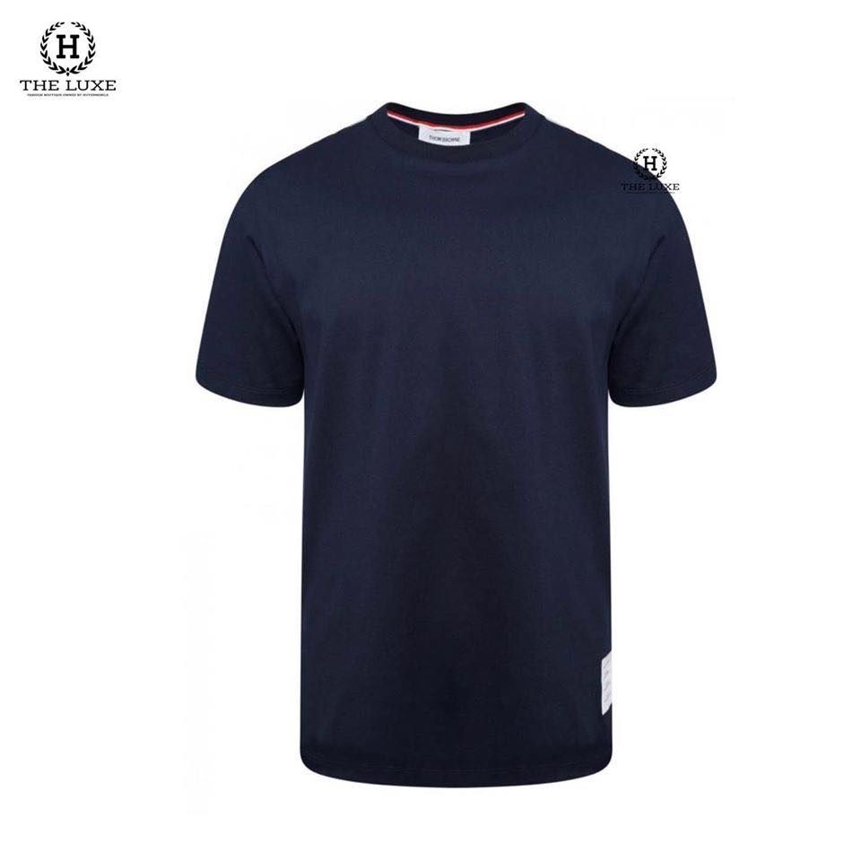 T-shirt Thom Browne Navy Xẻ Tà