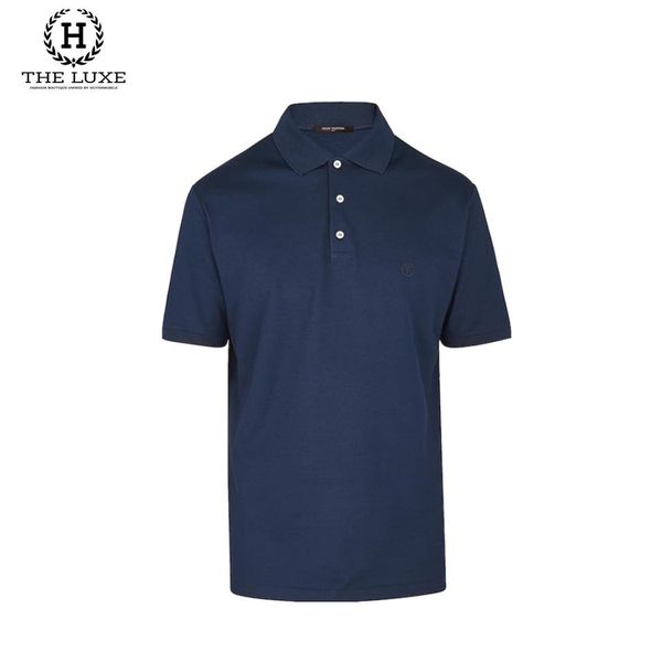 Polo LV Navy Tag Ngực