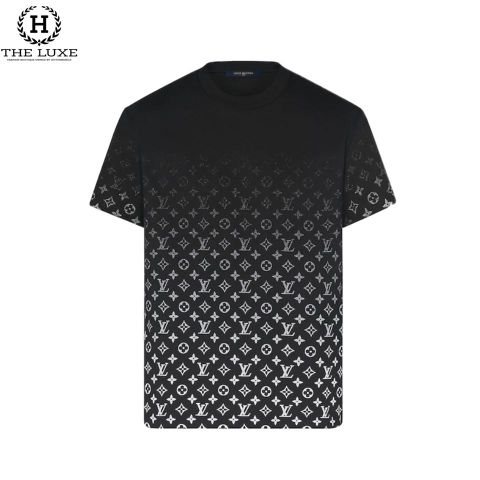  T-shirt LV Đen Mono Trắng 