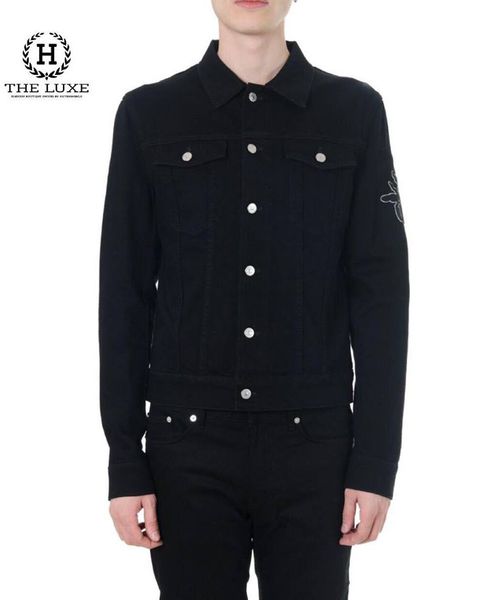 Áo khoác Jacket Dior đen ong thêu cánh tay