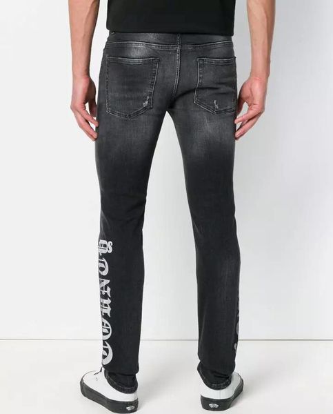 Jeans Marcelo Burlon lông chuột chữ trắng