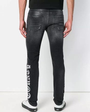  Jeans Marcelo Burlon lông chuột chữ trắng 