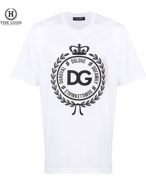 T-Shirt Dolce & Gabbana trắng logo ngực