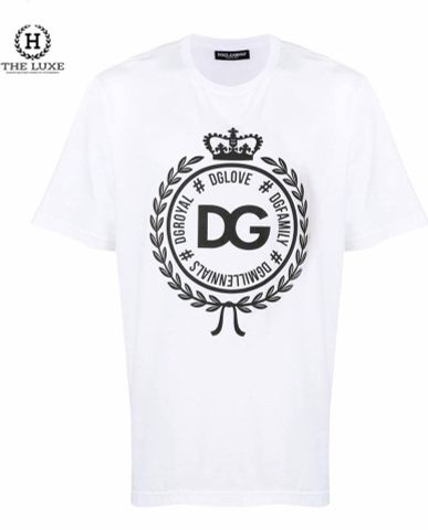  T-Shirt Dolce & Gabbana trắng logo ngực 