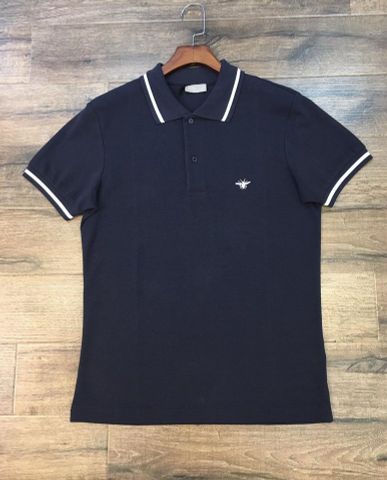  Polo Dior cộc tay navy thêu ong 