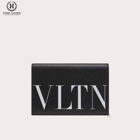  Pouch Valentino Đen Họa Tiết VLTN 