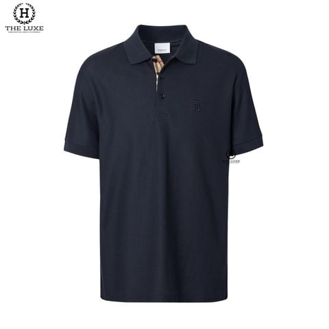  Polo Burberry Navy Thêu TB Ngực 