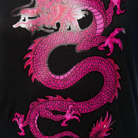  T-shirt Kenzo Đen Họa Tiết Dragon 