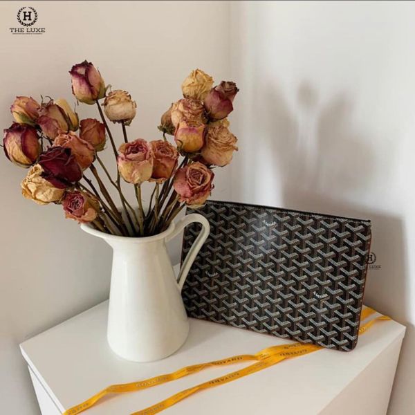 Clutch Goyard Nâu Mỏng