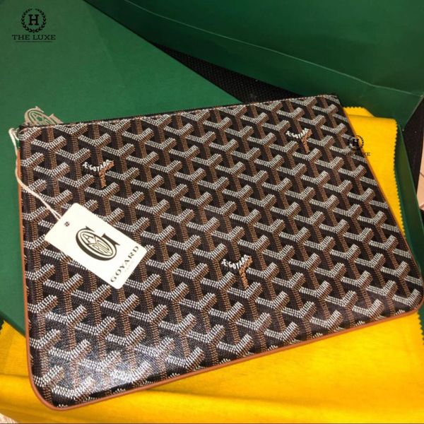 Clutch Goyard Nâu Mỏng