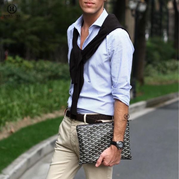 Clutch Goyard Nâu Mỏng