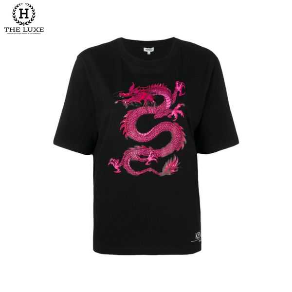 T-shirt Kenzo Đen Họa Tiết Dragon