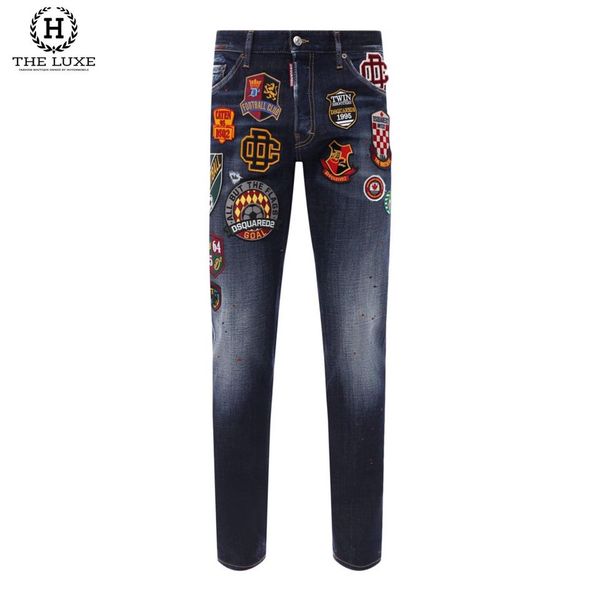 Quần Jeans Dsquared2 Xanh Nhiều Tag