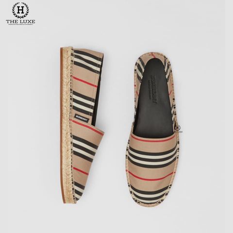  Slip-on Burberry Đế Cói Màu Camel 